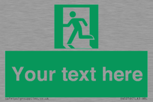 Custom Emergency Exit Left Sign